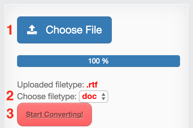 How to convert RTF files online to DOC